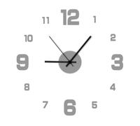 Wzxksoac Large Frameless Wall Clock 3D Design DIY Wall Watch for Home Office Decorations Art Silver