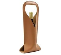 Wzxksoac Leather Wine Bag Wine Bottle Holder Champagne Hand Bag Gift Bag for Christmas Wedding Travel Birthday B