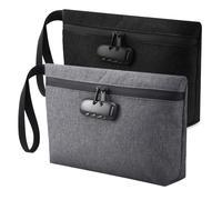 Wzxksoac Lockable Money Bag, Cash Safe Money Bag, Suitable for Travel,Bank Deposit,Wallet, Medicine, Mobile Phone and Credit Card