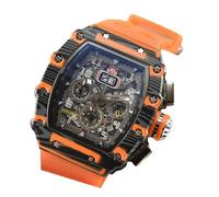 Wzxksoac Luxury Mechanical Style Men's Watch Waterproof 6 Needle Run Second Watch Wine Shaped Quartz Watch 2