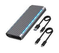 Wzxksoac M.2 NVMe NGFF SSD Enclosure USB 3.1 Type-C 10Gbps HDD Box 2230/2242/2260RGB LED Dual Protocol M2 SSD Enclosure Box, Easy to Use Fine Workmanship