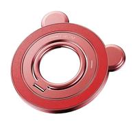 Wzxksoac Magnetic Phone Grip Holder with 360° Rotation 90° Flip Kickstand Portable Finger Ring Stand for Smartphones Red
