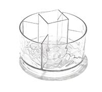 Wzxksoac Makeup Brush Holder Organizer, 360° Rotating Makeup Brush Organizer, 5 Slot Make Up Brushes Cup for Cosmetics Easy Install Easy to Use B