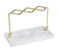 Wzxksoac Marble Pattern Cosmetic Brush Storage Rack Desktop Dressing Table Finishing Rack Toothbrush Holder