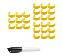 Wzxksoac Medicine Bottle Label Clips with Marker for Easy Identification, Travel-Friendly, Reusable (27pcs)