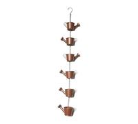 Wzxksoac Metal Rain Chain Hanging Kettle Decorative Rain Collector for Home Garden Gutter Roof Downspout Flower Pot Rain Chain Easy Install