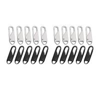 Wzxksoac Metal Replacement Zipper (20 Pieces), Metal Tabs for Zip Repair, for Clothes, Luggage, Suitcase, Backpack, Diy Craft