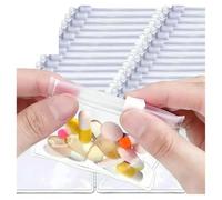 Wzxksoac Mini Pill Dispenser Bags, Portable Travel Jewelry Pouch, Sliding Zipper, Self-Sealing, Waterproof Storage Organizer
