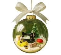 Wzxksoac Mini Snow Globe Sewing Machine Hangable Snow Globe Ideal for Indoor Wall Door Fireplaces B