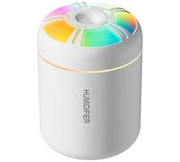 Wzxksoac Mini USB Air Humidifier 180ML Aroma Diffuser Essential Oil Purifier Aromatherapy Color Lights for Home Bedroom for Car White