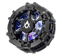 Wzxksoac Mobile Phone Cooler Magnetic/Back-Clip 2-IN-1 Semiconductor Cooling Fan Radiator RGB Lighting Effects for Phone Tablet,A