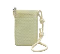 Wzxksoac Mobile Phone Storage Bag Solid Color Sweet Mesh Design Hollow Shoulder Bag for Teenagers Green
