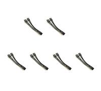 Wzxksoac Motherboard HD Audio Extension Cable 9Pin 1 Female to 2 Male Y Splitter Cable Black for PC DIY 10cm, 6 Pack