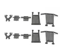 Wzxksoac New 2 Set for 124018 1/12 RC Car Upgrade Parts RC Car Front & Rear Bumper Anti-Collision Bar Spare Accessories