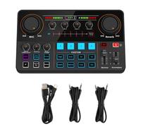 Wzxksoac New H500 Sound Card Live Broadcast 12 Electronic Tone Sound Card Audio Soundcar Voice Changer for Mobile Phone Computer