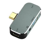 Wzxksoac PC Computer Type-C Extension Hub 3.55mm Jack PD100W USB3.0/USB2.0/USB3.1 -Compatible USB Extender YX04 X2