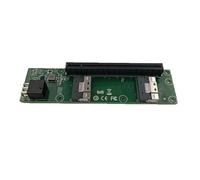 Wzxksoac PCIe 5.0 X16 to MCIO 8i Adapter Card 2-Port SFF8654 X8 to PCIe X16 Slot Riser PCIe 5.0