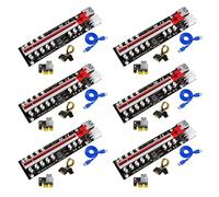 Wzxksoac PCIE Riser for Video Card VER103A-3 Riser PCI Express X16 12 Capacitor to 6Pin Cable USB3.0 Cable for BTC Mining