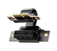 Wzxksoac PCIE4.0X1 Extension Wireless Network Card Riser Cable Dual 90 Degree Right Angle Mini Slot DMA Board Boot Card Adapter Cable PCI Express Riser Card 10CM