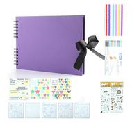 Wzxksoac Photo Albums 80 Black Pages Memory Books A4 Craft Paper DIY Scrapbooking Picture Birthday Childrens Gift,
