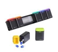 Wzxksoac Pill Organizer 7 Day 1 Time A Day, Magnetic Weekly Removal, Med Cabinet Storage Box, Case Week Once Daily Medication Dispenser