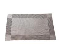 Wzxksoac Placemat Pvc Western Placemat Single Frame Heat Insulation Pad Hotel Family Disposable Table Mat Silver Gray
