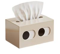 Wzxksoac Plastic Tissue Extractor Box Cute Small Expression 1pc, Suitable for Bedroom, Living Room, Car and Other Scenes C