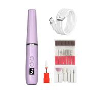Wzxksoac Portable Electric Nail File, Cordless Nail Drill with Light for Acrylic, Gel Nails, Personal Polish Manicure