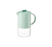 Wzxksoac Portable Glass Water Jug with Lid Kitchen Coffee Pot with Handle Coffee Tea Kettle Coffeeware Teaware 1500ml Light Green