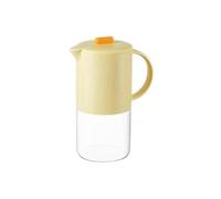 Wzxksoac Portable Glass Water Jug with Lid Kitchen Coffee Pot with Handle Coffee Tea Kettle Coffeeware Teaware 1800ml Yellow