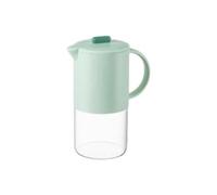 Wzxksoac Portable Glass Water Jug with Lid Kitchen Coffee Pot with Handle Coffee Tea Kettle Coffeeware Teaware 1800ml Light Green