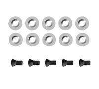 Wzxksoac R12 Carbide Inserts - 12mm Indexable Cutter Blades for Woodturning, 10pcs + 5 Screws, for Mini/Pro Lathe Tools