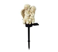 Wzxksoac Resin Angel Solar Light Waterproof Crafts Garden Landscape Light Angel Sculpture Suitable for Garden Balcony Courtyard