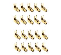 Wzxksoac Right Angle Spade Fork & Binding Post - 4mm Banana Plug Socket - Spade Fork Connector for Speaker & Power & Amp(20 Pack)