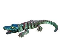 Wzxksoac Room Decoration Craft Gift 3D Printed Alligator Articulate Movable Rotatable Office Home Desktop Decorations