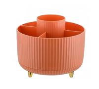 Wzxksoac Rotating Makeup Brush Holder Desktop Cosmetic Organizer Rotating Desktop Storage Box Portable Lipstick Eyeliner Holder