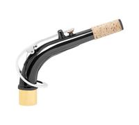 Wzxksoac Sax Bend Neck Accessory for Alto Saxophone Metal Cork with Black Nickel Plated Finish Replacement Accessories,Silver