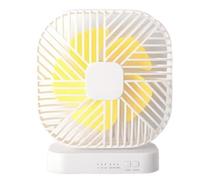 Wzxksoac Silent USB Fan with Magnetic Base 5xAA Battery or USB Powered Desk Fan Featuring Three Speed Timing Function Ideal for Outdoor Camping White