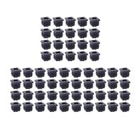Wzxksoac Square Tubing Pipe End Caps Insert Plugs M8 Thread 20x20mm 60Pcs Black