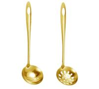 Wzxksoac Stainless Steel Colander Soup Spoon Ice Powder Spoon for Milk Suitable for Restaurants and Hotels B