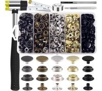 Wzxksoac Stainless Steel Snaps, Heavy Duty Snap Fastener Tool, Canvas Snap Kit 5/8 Inche Snap Fastener Kit,Snap Button Kit