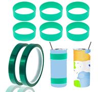 Wzxksoac Sublimation Blanks Silicone Bands Kit,for 20 30 Oz Tight Fitting Straight Cups with Tumbler Tape Accessories