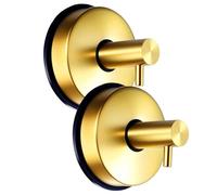 Wzxksoac Suction Cup Hooks for Door Wreaths- for Glass Surfaces, No Drill Hook for Shower, Hanging Towel Mounting Gold