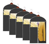 Wzxksoac Suit Bags, for Travel and Clothing Storage Protect Dresses,Includes Zipper and Transparent Window -5 Pack