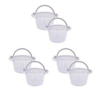 Wzxksoac Swimming Pool Skimmer Replacement Basket with Handle, 6 Pack - Above Ground Pool Thru-Wall Skimmer Baskets