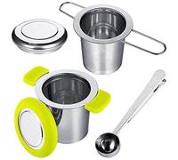 Wzxksoac Tea Infuser with Scoop,Double Handles for Hanging on Teapots, Mugs, Cups to Steep Loose Leaf Tea and Coffee