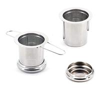 Wzxksoac Tea Strainer, Loose Tea Brewer, Ultra-Fine Mesh Loose Tea Device Foldable Handle Design, with Lid 2PCS