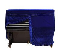 Wzxksoac Three-Dimensional Piano Cover, Gold Velvet Piano Cover, Thick Piano Dust Cover, Grand Piano Cover Blue