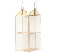 Wzxksoac Transparent Dust-Proof Storage Solution-Hanging Tote Bag Organizer, Eco-Friendly for Closets Space Saving Bag Khaki 2 Layers