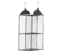 Wzxksoac Transparent Dust-Proof Storage Solution-Hanging Tote Bag Organizer for Closets-Eco-Friendly Design Black 2 Layer